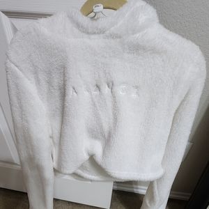 Balance Athletica crop sherpa hoodie